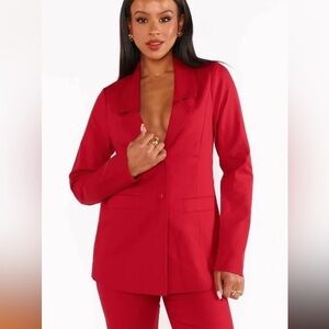Show Me Your MuMu Red Blazer Sleek blazer size medium